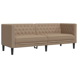 2-cz. zestaw wypoczynkowy Chesterfield, cappuccino, ekoskóra