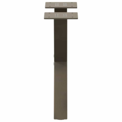 Nogi do stolika kawowego, 2 szt., naturalna stal, 30x(30-31) cm