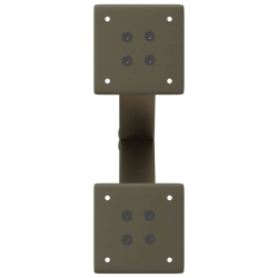 Nogi do stolika kawowego, 2 szt., naturalna stal, 30x(30-31) cm