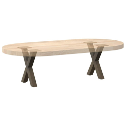 Nogi do stolika kawowego, 2 szt., naturalna stal, 30x(30-31) cm