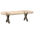Nogi do stolika kawowego, 2 szt., naturalna stal, 30x(30-31) cm