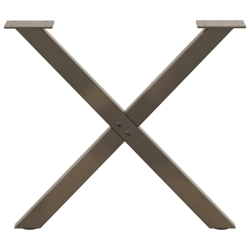 Nogi do stolika kawowego, 2 szt., naturalna stal, 50x(42-43) cm