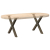 Nogi do stolika kawowego, 2 szt., naturalna stal, 50x(42-43) cm