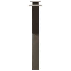 Nogi do stołu jadalnego, 3 pcs., naturalna stal, 80x(72-73) cm, stal