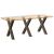Nogi do stołu jadalnego, 3 pcs., naturalna stal, 80x(72-73) cm, stal
