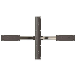 Noga stolika kawowego, naturalna stal, 98x58x(42-43) cm, stal