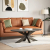 Noga stolika kawowego, naturalna stal, 98x58x(42-43) cm, stal