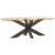 Noga stolika kawowego, naturalna stal, 98x58x(42-43) cm, stal