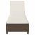 Leżak z poduszkami Brązowy 55x200x25,5cm Polirattan