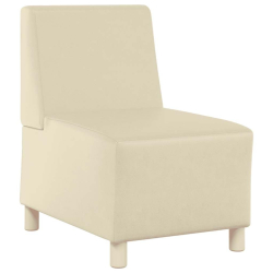 Sofa Fotel Kremowy 55 cm Skóra ekologiczna