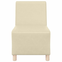 Sofa Fotel Kremowy 55 cm Skóra ekologiczna