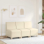 Sofa Fotel Kremowy 55 cm Skóra ekologiczna