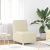 Sofa Fotel Kremowy 55 cm Skóra ekologiczna