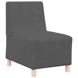 Sofa Fotel Ciemnoszary 55 cm Tkanina Corduroy