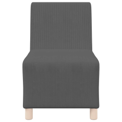 Sofa Fotel Ciemnoszary 55 cm Tkanina Corduroy