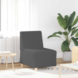 Sofa Fotel Ciemnoszary 55 cm Tkanina Corduroy