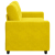 Sofa dwuosobowa, żółta, 140 cm, aksamit