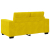 Sofa dwuosobowa, żółta, 120 cm, aksamit
