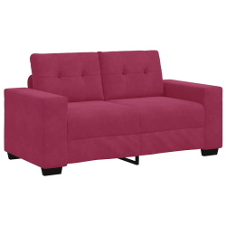 Sofa dwuosobowa, wino czerwone, 120 cm, aksamit