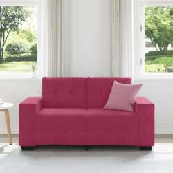 Sofa dwuosobowa, wino czerwone, 120 cm, aksamit