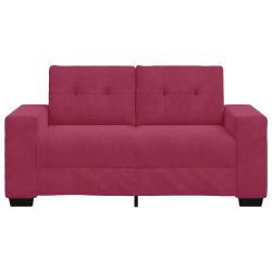 Sofa dwuosobowa, wino czerwone, 120 cm, aksamit