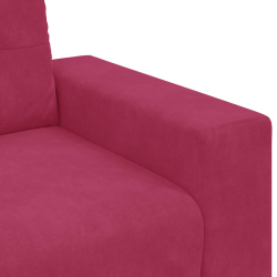 Sofa dwuosobowa, wino czerwone, 120 cm, aksamit