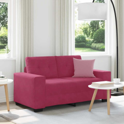 Sofa dwuosobowa, wino czerwone, 120 cm, aksamit