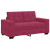 Sofa dwuosobowa, wino czerwone, 120 cm, aksamit