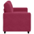 Sofa dwuosobowa, wino czerwone, 120 cm, aksamit