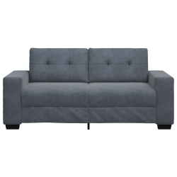 Sofa dwuosobowa Ciemnoszara 140 cm Aksamit