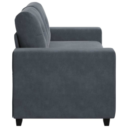 Sofa dwuosobowa Ciemnoszara 140 cm Aksamit