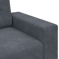 Sofa dwuosobowa Ciemnoszara 140 cm Aksamit