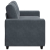 Sofa dwuosobowa Ciemnoszara 140 cm Aksamit