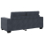 Sofa dwuosobowa Ciemnoszara 140 cm Aksamit