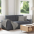 Sofa dwuosobowa Ciemnoszara 140 cm Aksamit