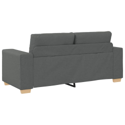 Sofa dwuosobowa, ciemnoszara, 140 cm, tkanina