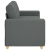 Sofa dwuosobowa, ciemnoszara, 140 cm, tkanina