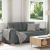 Sofa dwuosobowa, ciemnoszara, 140 cm, tkanina