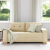 Sofa dwuosobowa, kremowa, 140 cm, tkanina