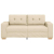 Sofa dwuosobowa, kremowa, 140 cm, tkanina