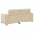 Sofa dwuosobowa, kremowa, 140 cm, tkanina