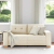 Sofa dwuosobowa obity lnem, 140 cm