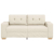 Sofa dwuosobowa obity lnem, 140 cm