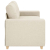 Sofa dwuosobowa obity lnem, 140 cm