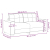 Sofa dwuosobowa obity lnem, 140 cm
