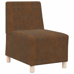 Sofa Fotel Brązowy 55 cm Skóra syntetyczna zamszowa
