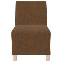 Sofa Fotel Brązowy 55 cm Skóra syntetyczna zamszowa