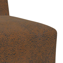 Sofa Fotel Brązowy 55 cm Skóra syntetyczna zamszowa