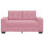 Sofa dwuosobowa, różowa, 120 cm, aksamit