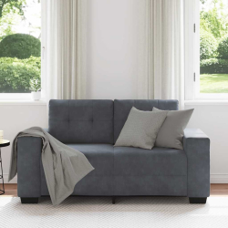 Sofa dwuosobowa Ciemnoszara 120 cm Aksamit